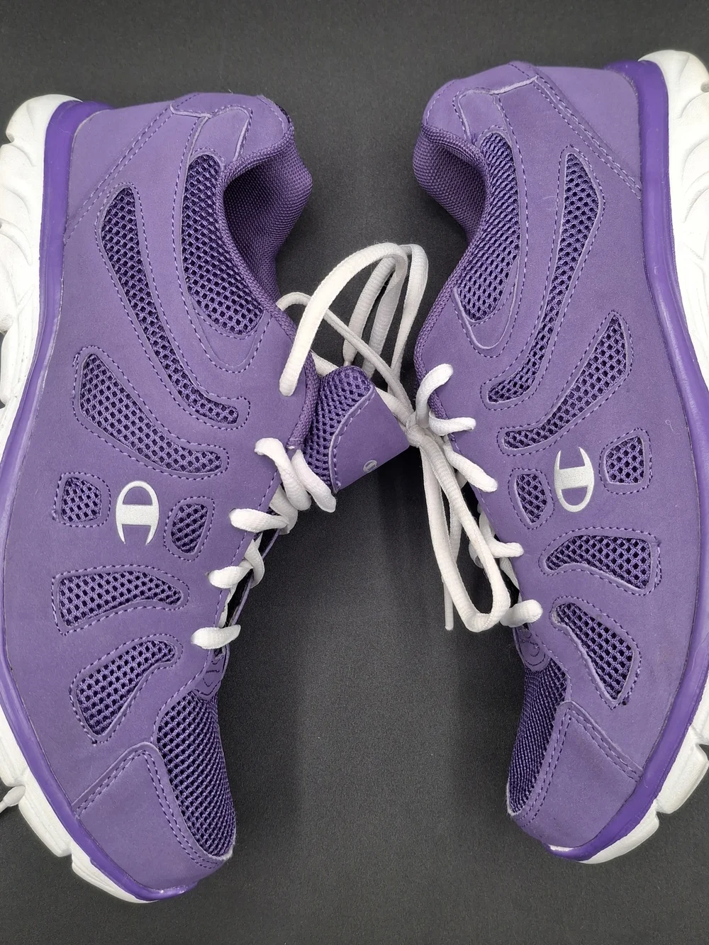 Champion Women's Purple Mesh Running Sneakers with White Laces